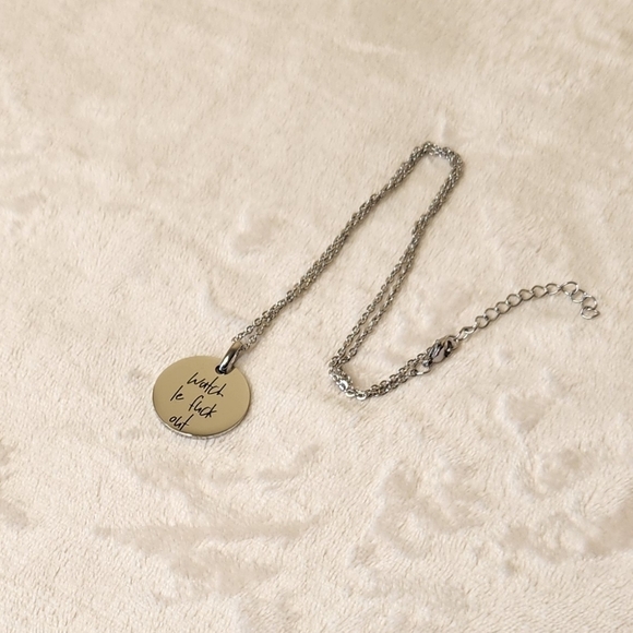 Watch Le F*ck Out Necklace Silver Tone - Picture 6 of 11